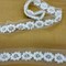 1 Yard 3D Floral Embroidered Lace Trim 2" Wide 100% Polyester Net Mesh for Bridal & Evening Wear